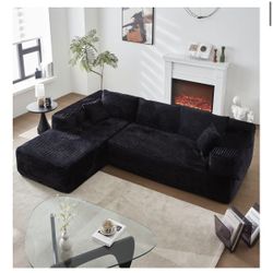 104" L-Shape Modular Sectional Sofa Couch - Comfy Upholstered Cloud Couch for Living Room - Modern M