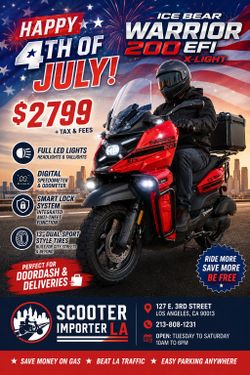 🔥 4TH OF JULY SALE! 🔥  🏍️ ICE BEAR WARRIOR 200 EFI X-LIGHT