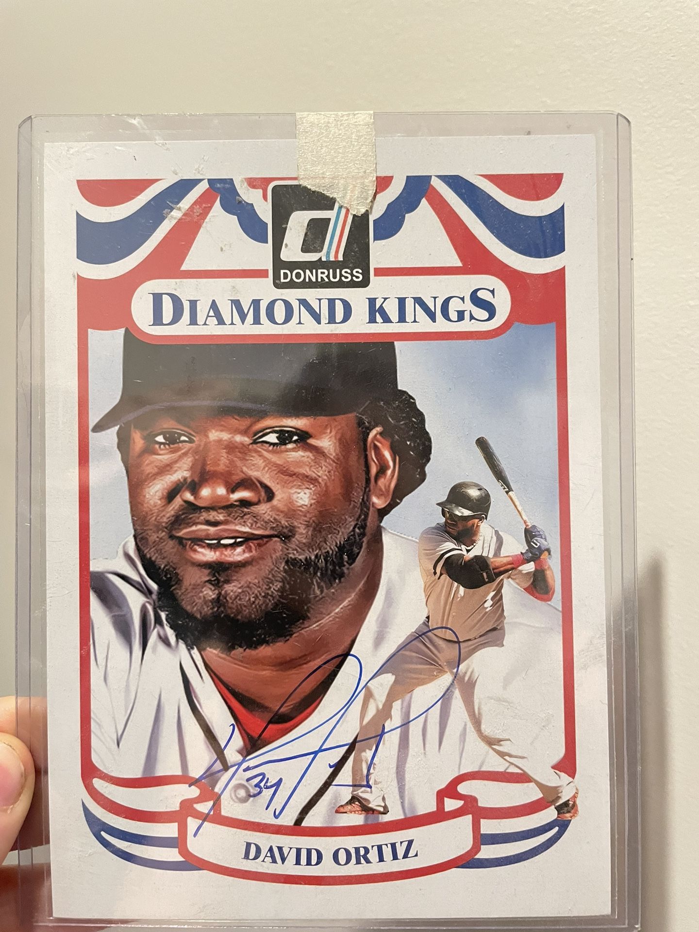 David Ortiz Signed Jumbo Diamond Kings Card- Autograph With Coa Red Sox Hall Of Gamer MLB HOF