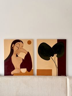 Warm Morning – Original Diptych Painting (16х20in)