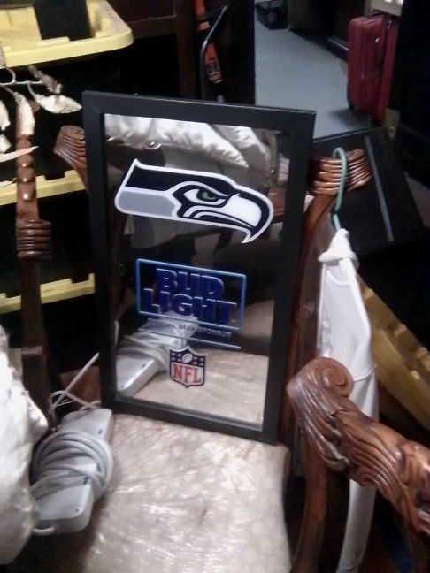 Seahawks Mirror  Bud Light 