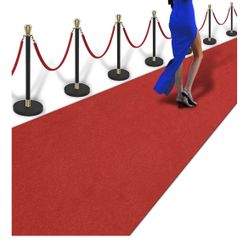 Extra Thick Carpet Runner - 4’x 30’ Red