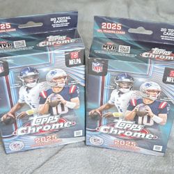 2025 Topps Chrome NFL Football Hanger Box (x2) - BRAND NEW RELEASE