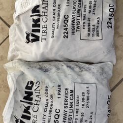 Viking Truck Tire Chains 2245QC – 2 Pairs Heavy Duty (Semi Truck) 