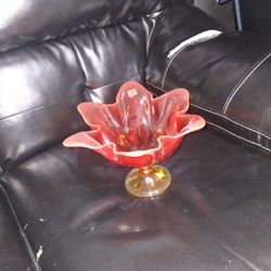 Viking Glass Compote 12" X 8"