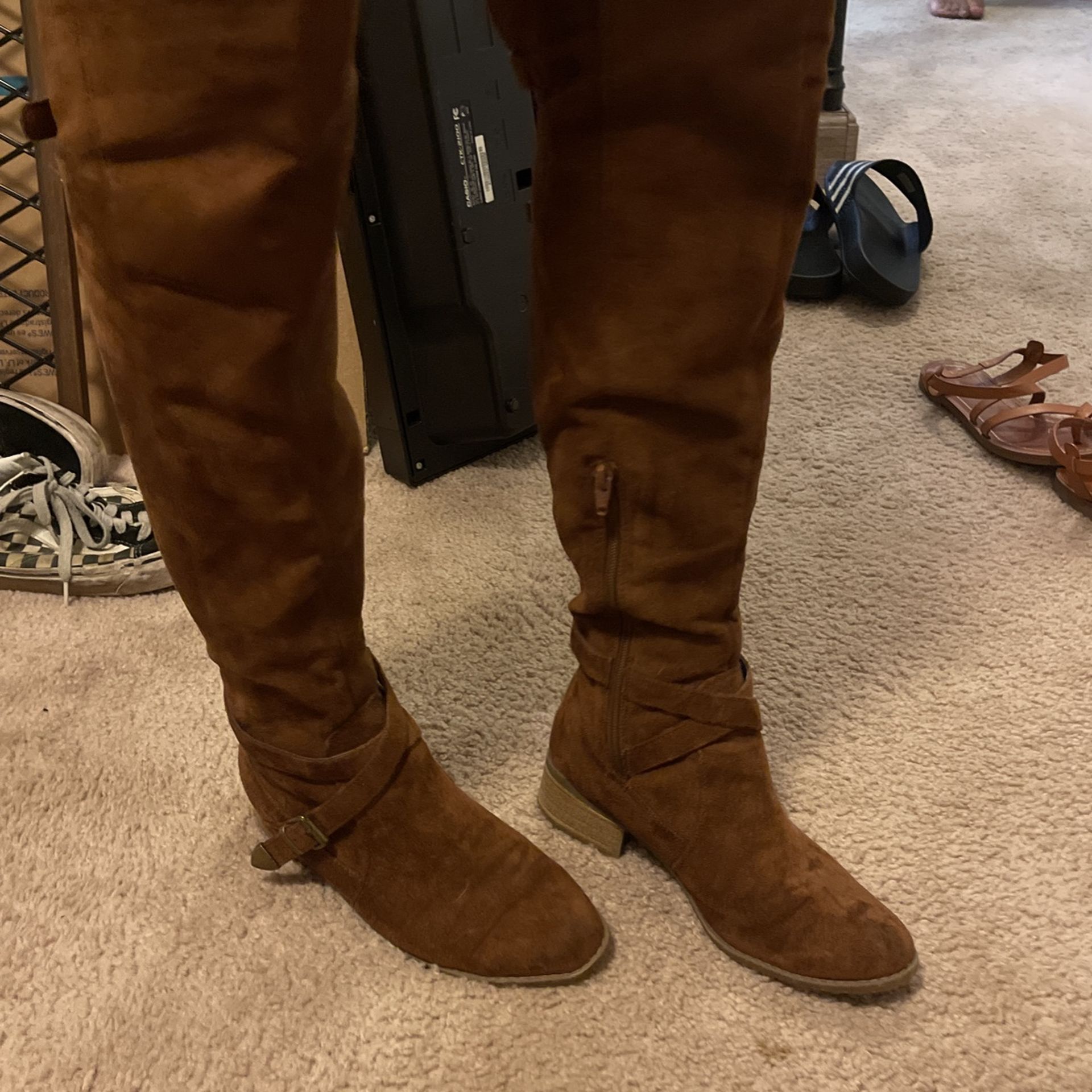Brown Suede Boots 