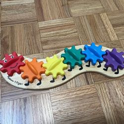 Melissa & Doug Rainbow Caterpillar Gear Toy
