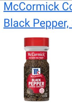 McCormick Coarse Ground Black Pepper