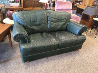 Leather loveseat