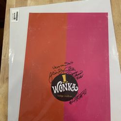 Willy Wonka And The Chocolate Factory 13 X 18 Print With Three Character Inspirations