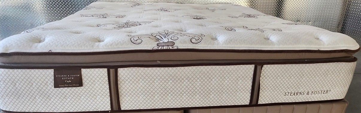 King Size Stearns& Foster Mattress Split Box Springs & Bed Frame Optional 