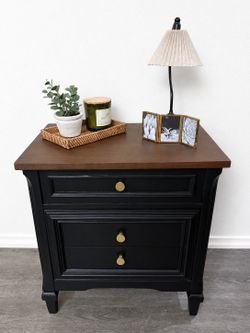 Modern Black Walnut Nightstand | Solid Wood