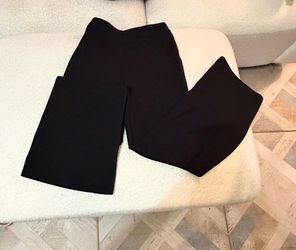 Black Wide-Leg Dress Pants