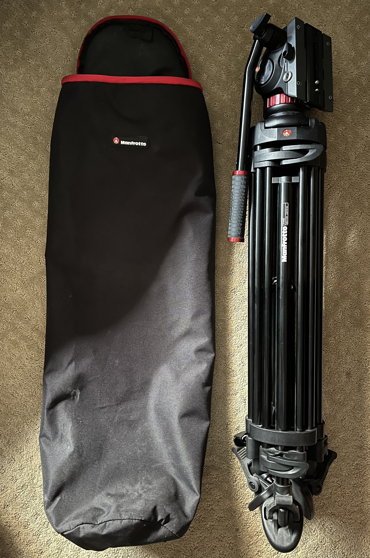 Manfrotto MVH502A Fluid Head and 546B Tripod System with Carrying Bag 