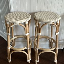 2 Rattan Bar stools Like new! $185 for both!