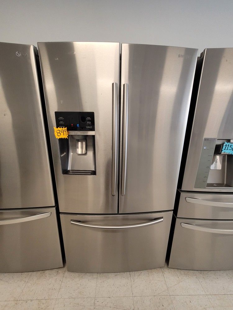 used samsung stainless steel refrigerator