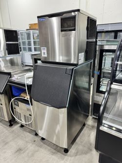 ETL NSF🧊 Polarman 375lb Commercial Modular Ice Machine with Bin