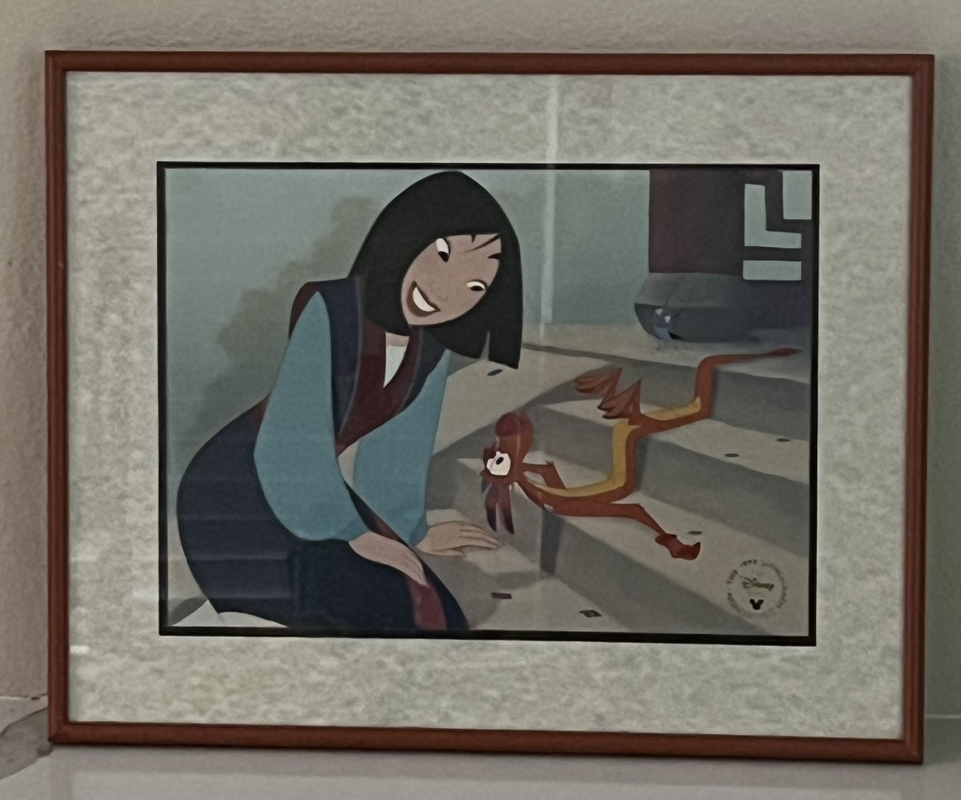 1999 Disney Store Mulan Lithograph Collection Framed with Sleeve
