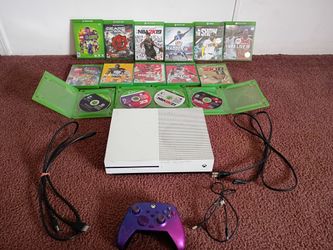 Xbox One s with 1 controller and 15 games