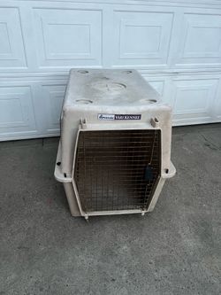 Dog Kennel Carrier Cage Portable  Crate Pen has a crack on top right as is $20