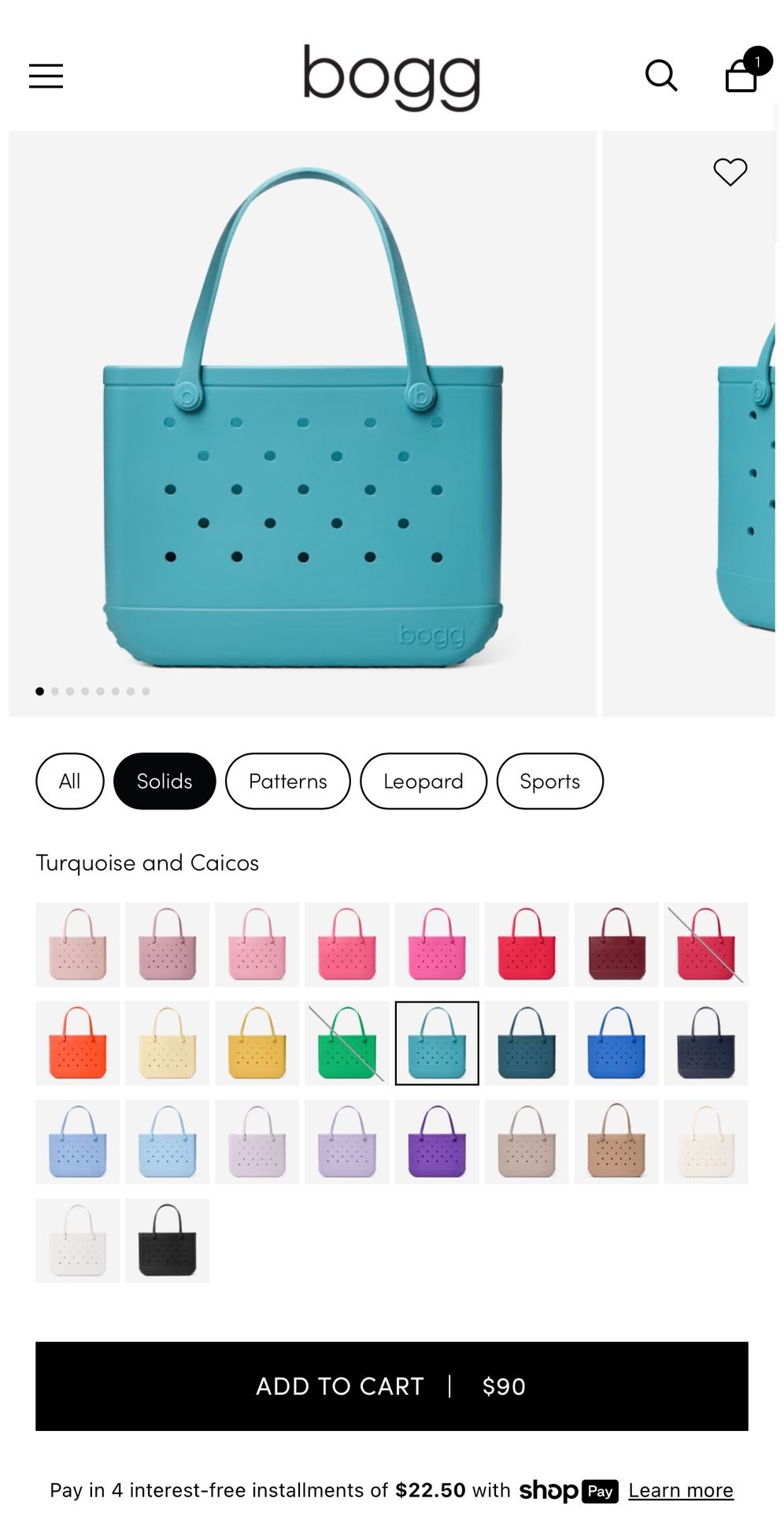 XL Bogg Bag Turquoise