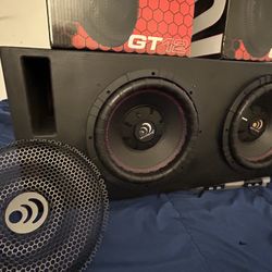 Massive Audio GT12 1000 Watts 12" Dual 4 Ohm Car Audio Subwoofer GT124 W/ Grille( PLEASE LOOK THROUGH ALL PICTURES )