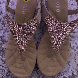 Size 9 Sandal With Small Wedge
