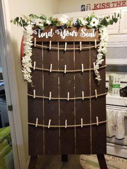 Seating chart rustic wedding