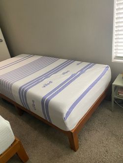 Twin XL Mattress and Frame (2 weeks old)