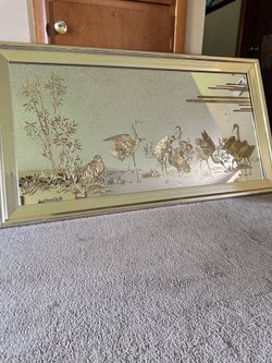 Vintage Hollywood gold mirror