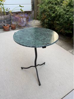 Green Marble End Table