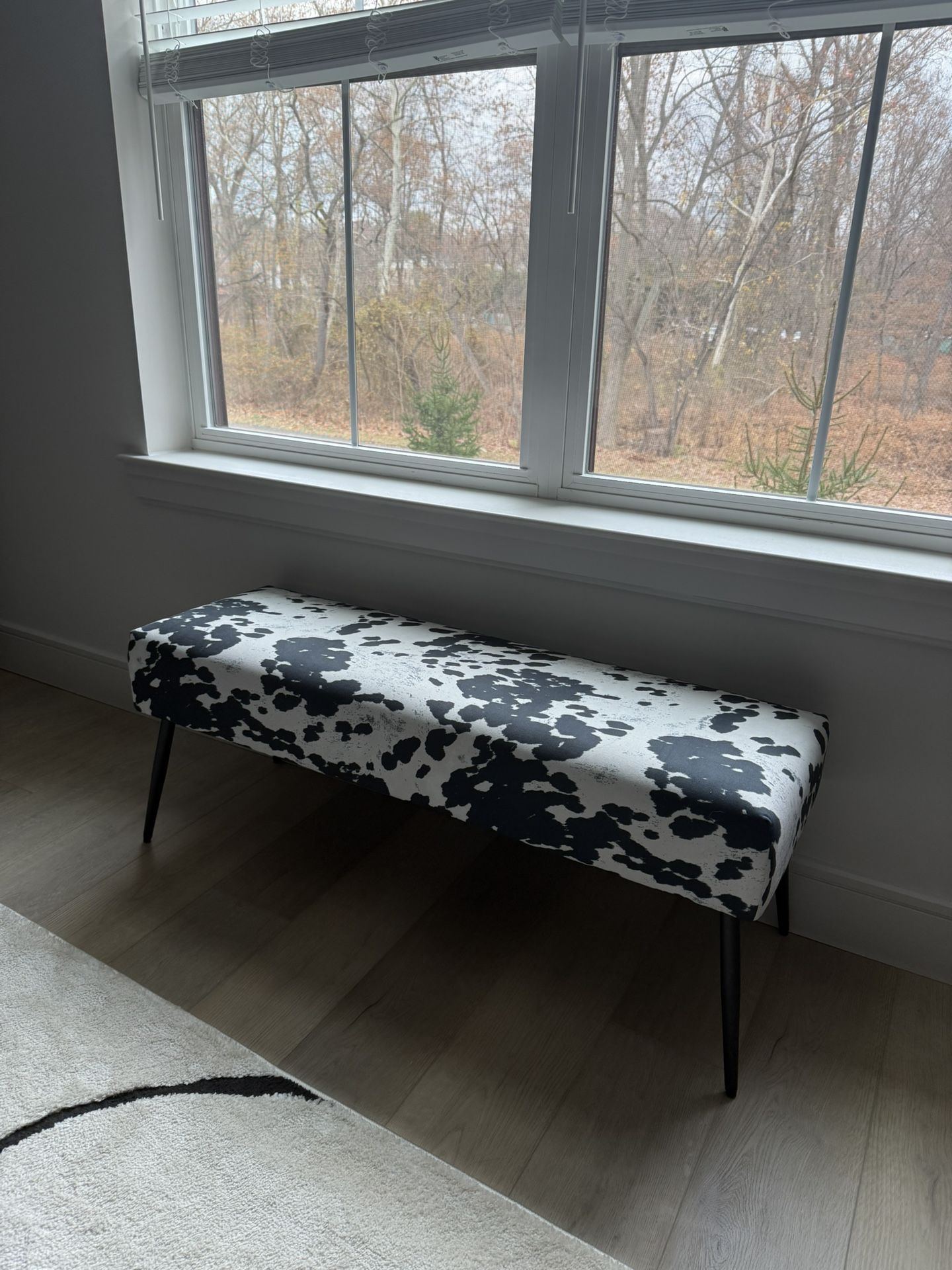 Cowhide Accent Bench