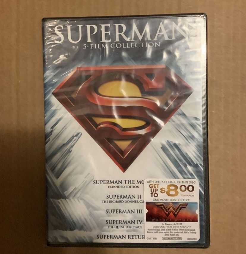 dvd superman 5 film collection brand new