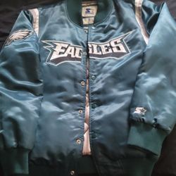 Eagles Starter Bomber Jacket Good Cond Sz L $80