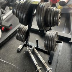 200lbs Adjustable Dumbbells With Rack