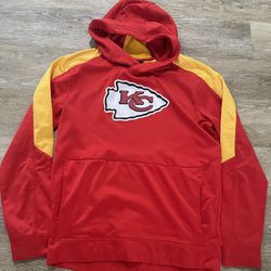 NFL Kansas City Chiefs Hoodie Kids XL possibly Fit Adult Small  Combine Training Authentic NFL Apparel Red & Yellow 