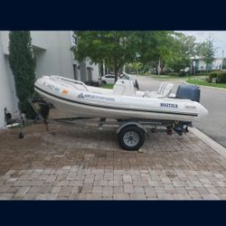 14ft NAUTICA RIB Tender - Center Console Boat- Limited Design - 50 HP Yamaha  Outboard - Water Ready