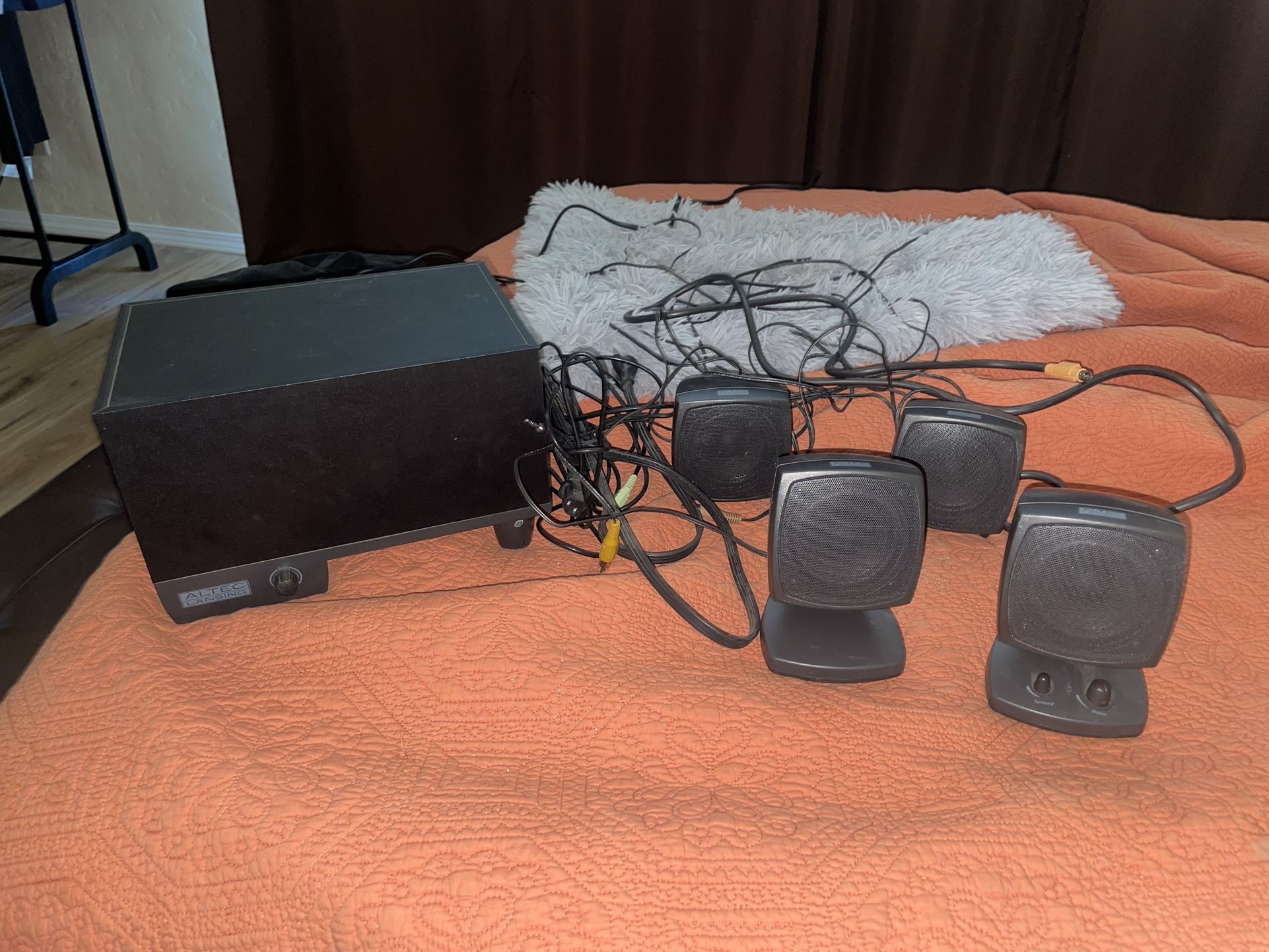 Vintage Altec Lansing ACS54 Computer Surround Sound, 4 Speakers + Subwoofer