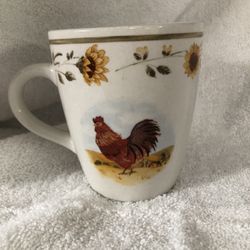 Gibson Used Everyday Stoneware Coffee Mug Rooster Good Condition 