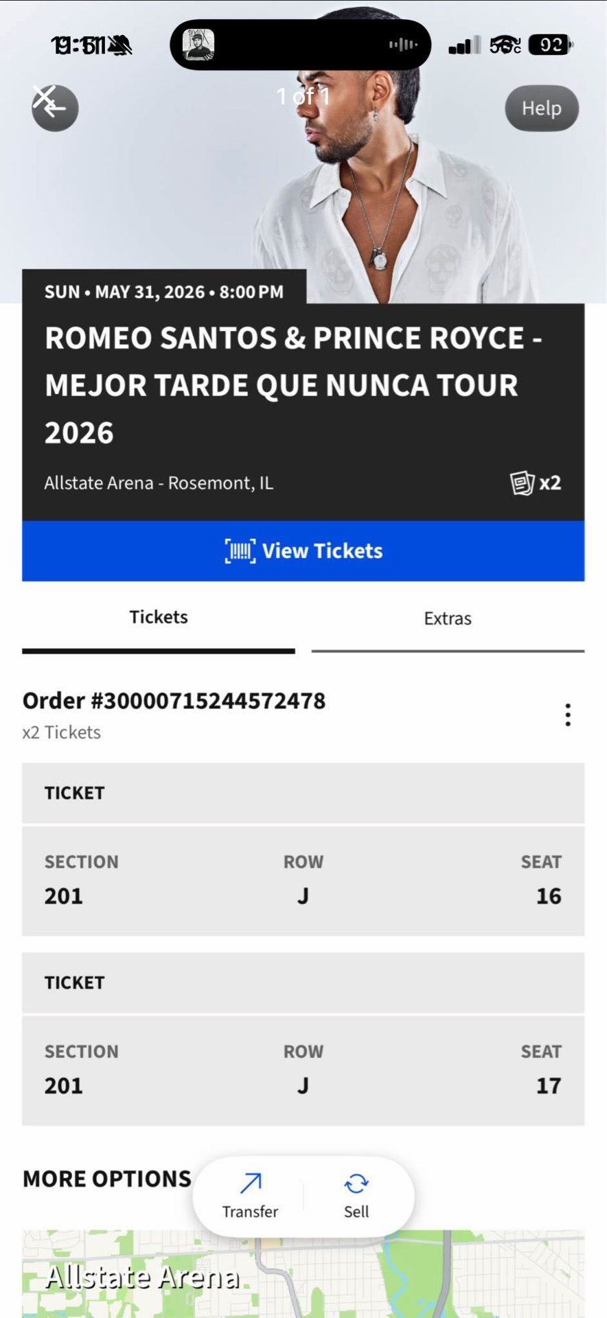 Romeo santos and prince Royce 2 tickes