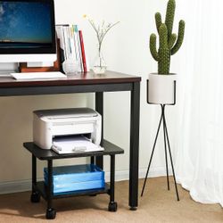 Black Under Desk Printer Stand