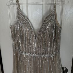 Elegant Crystal Dress A Line
