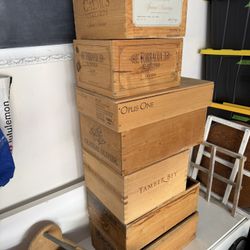 Vintage Wooden Wine Crates