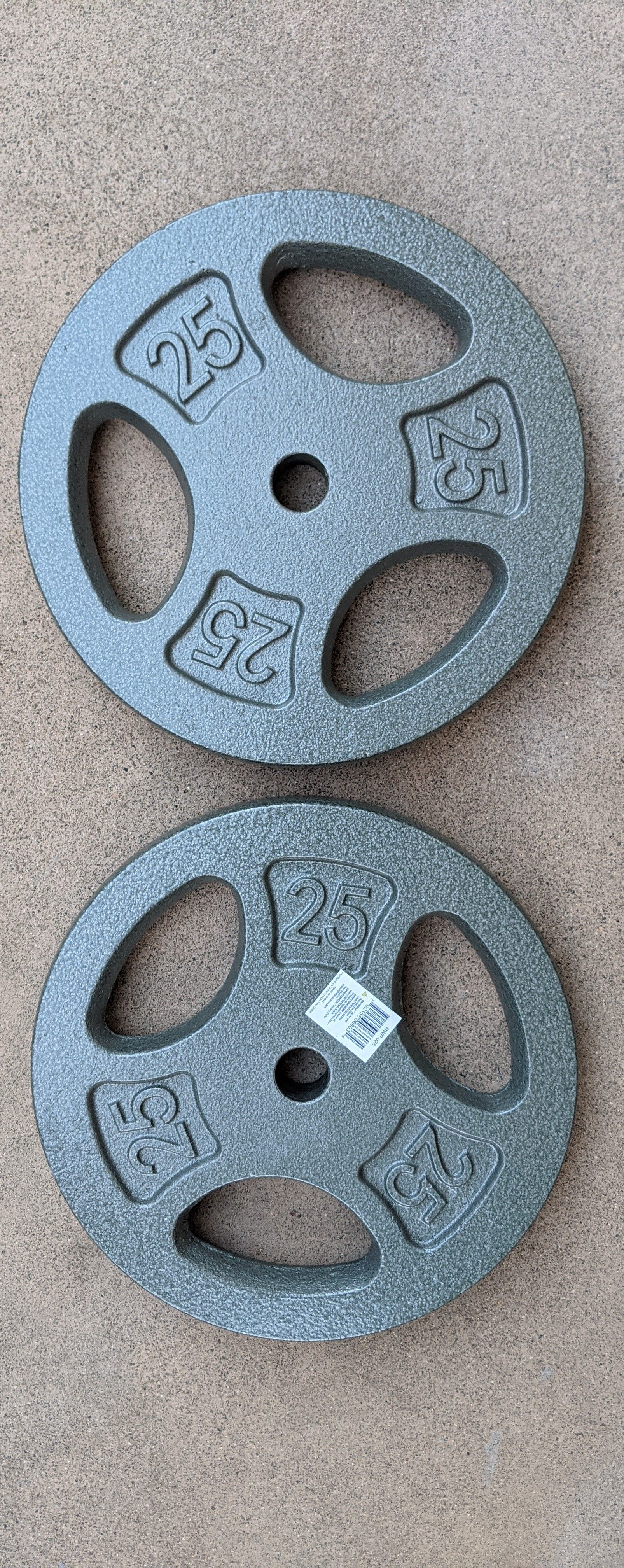 💪 NEW 25 lb Standard 1" Weight Plates - 2 Plates total 50lbs