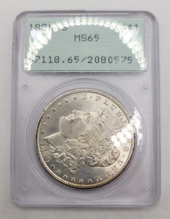 1880-S $1 Morgan Silver Dollar Graded MS-65 By PCGS "Rattler" PQ+++