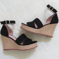 Black Suede Wedge