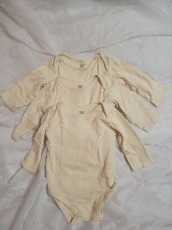 3-6M Baby Long Sleeve Onesies Set of 3