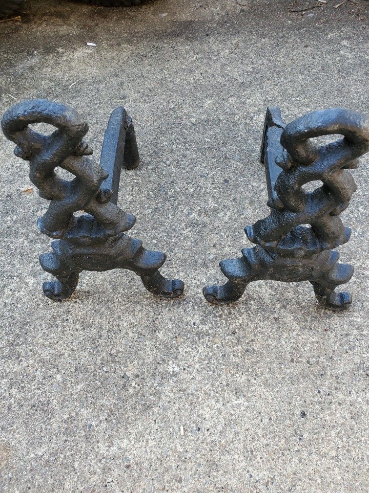 Andirons/ One needs a reweld