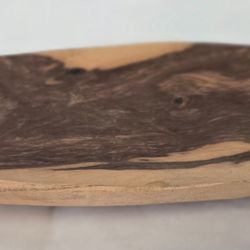 Hand Tooled 7in X 3in Wooden Trinket Bowl