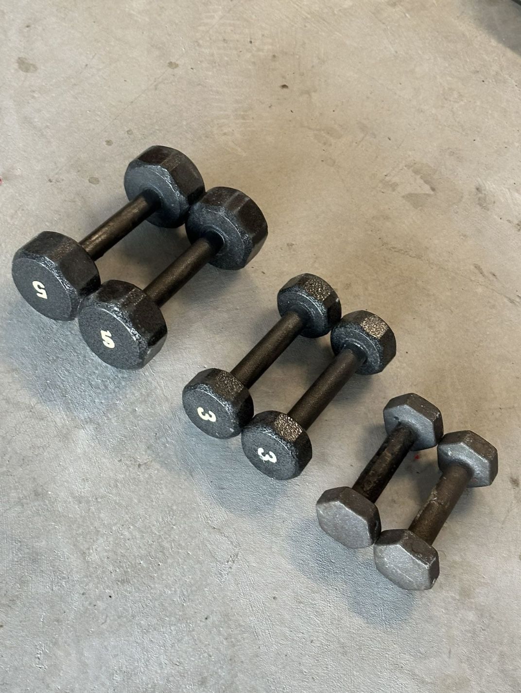 Weights And Dumbells For Home Gym Set of Six 3 Pairs
